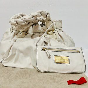 VALENTINO GARAVANI ROUND LEATHER TOTE W COIN PURSE W DUST BAG MADE IN ITALY